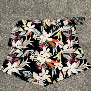 Kona Sol Black Floral Swim tankini top